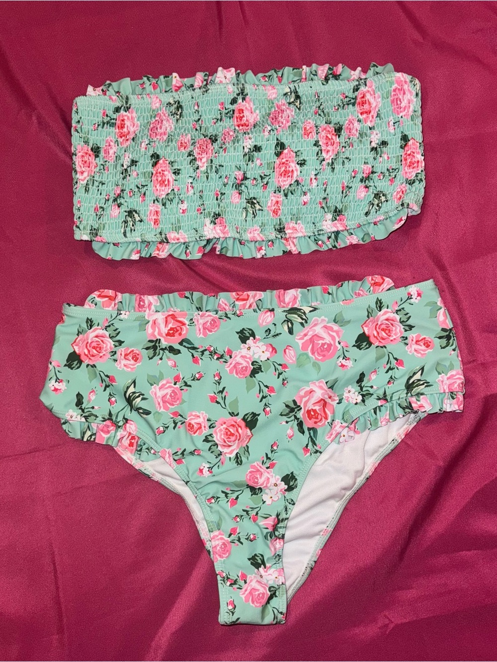 Women’s Bandeau Bikini Set size XL / Women’s Mint Green Bandeau Bikini Set *NEW*